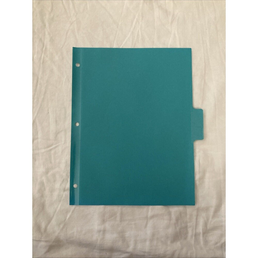 Unbranded 11”x8.5” Paper Turquoise Binder Divider | 1 Count